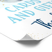 Galaxy Blue Gold-Kaarten en cadeaubonborden van za Poster (Hoek)