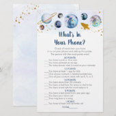 Galaxy Blue Gold Space Wat zit er in je telefoonsp (Voorkant / Achterkant)