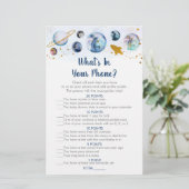 Galaxy Blue Gold Space Wat zit er in je telefoonsp (Staand voorkant)