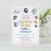 Galaxy Blue Gold uit deze werelddag Kaart (Staand voorkant)