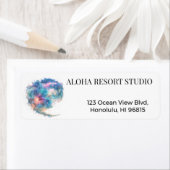 Galaxy Blue Hibiscus- Reply Address Etiket (Insitu)