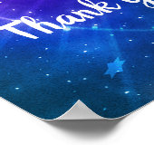 Galaxy Blue Paars Bar Bat Mitzvah Foto Welkom Poster (Hoek)