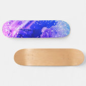 GALAXY BLUE PAARSE GLITTER Skateboard Deck (Horizontaal)