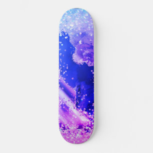 GALAXY BLUE PAARSE GLITTER Skateboard Deck