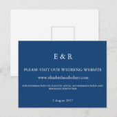 Galaxy Blue Solid Color Trend Briefkaart (Voorkant / Achterkant)