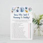 Galaxy Blue Space Raad wie zei dat het een spellet (Staand voorkant)