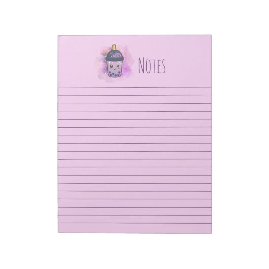 Galaxy Boba Tea Stationery Scheurblok Notitieblok (Linkerzijde)