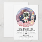 Galaxy Boho droom astronaut verjaardag Kaart (Voorkant / Achterkant)