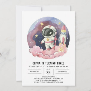Galaxy Boho droom astronaut verjaardag Kaart