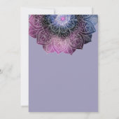 Galaxy Boho Nebula Mandala Light Led Bulb Wedding Kaart (Achterkant)