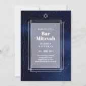 GALAXY booys BAR MITVAH Space Blue Invitation Kaart (Voorkant)