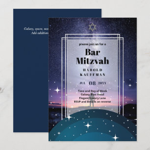 GALAXY Boys BAR MITZWAH Ruimtevaarder Astronaut Kaart