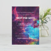 Galaxy Brodal Shower Uitnodigen Kaart (Staand voorkant)