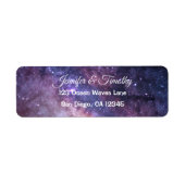 Galaxy Bruiloft Celestial Universe Sterrennacht Etiket (Voorkant)