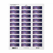 Galaxy Bruiloft Celestial Universe Sterrennacht Etiket (Full Sheet)