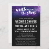 Galaxy bruiloft douche | Geschreven in de sterren Kaart (Voorkant)