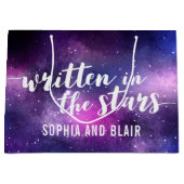 Galaxy bruiloft geschreven in de sterren gepersona groot cadeauzakje (Voorkant)