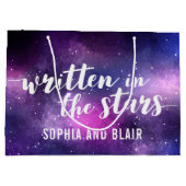 Galaxy bruiloft geschreven in de sterren gepersona groot cadeauzakje (Achterkant)