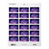 Galaxy bruiloft harten sterrenbeeld adreslabel etiket (Full Sheet)