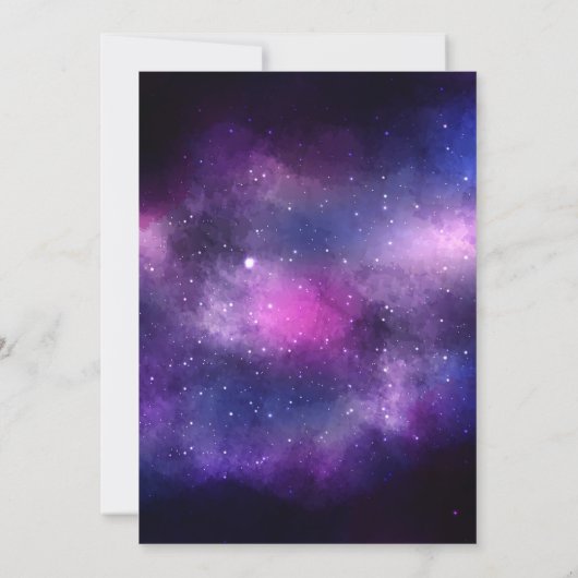 Galaxy bruiloft hemelse bruids douche uitnodiging (Achterkant)