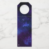 Galaxy Bruiloft | Hemelse Sterrennacht Dankjewel Flessenhanger (Achterkant)