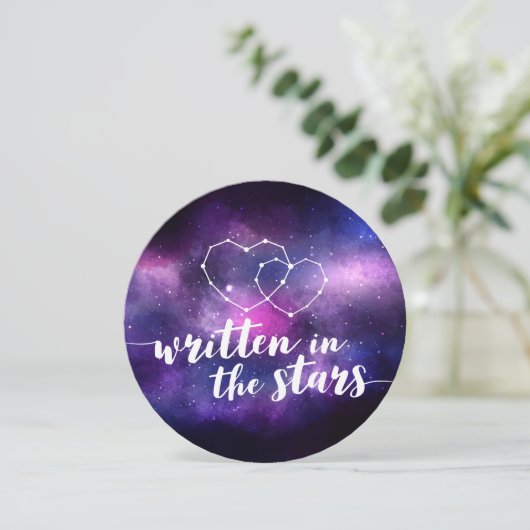 Galaxy bruiloft uitnodiging | Geschreven in de ste (Staand voorkant)