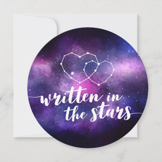 Galaxy bruiloft uitnodiging | Geschreven in de ste (Voorkant)