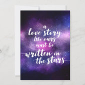 Galaxy bruiloft uitnodiging | Harten sterrenbeeld (Achterkant)