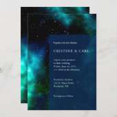 Galaxy bruiloft-uitnodiging kaart (Voorkant / Achterkant)