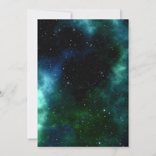 Galaxy bruiloft-uitnodiging kaart (Achterkant)