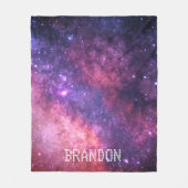 Galaxy Buiten ruimtecentrales sterren Fleece Deken (Voorkant)