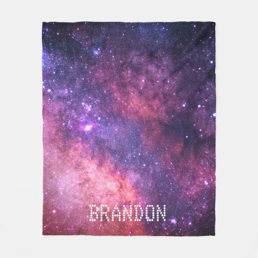 Galaxy Buiten ruimtecentrales sterren Fleece Deken (Voorkant)