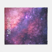 Galaxy Buiten ruimtecentrales sterren Fleece Deken (Voorkant (Horizontaal))