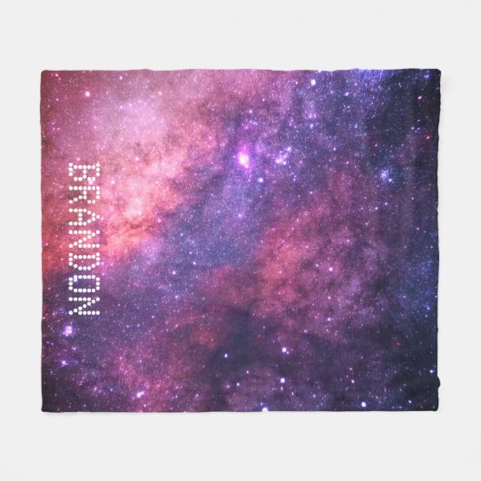 Galaxy Buiten ruimtecentrales sterren Fleece Deken (Voorkant (Horizontaal))