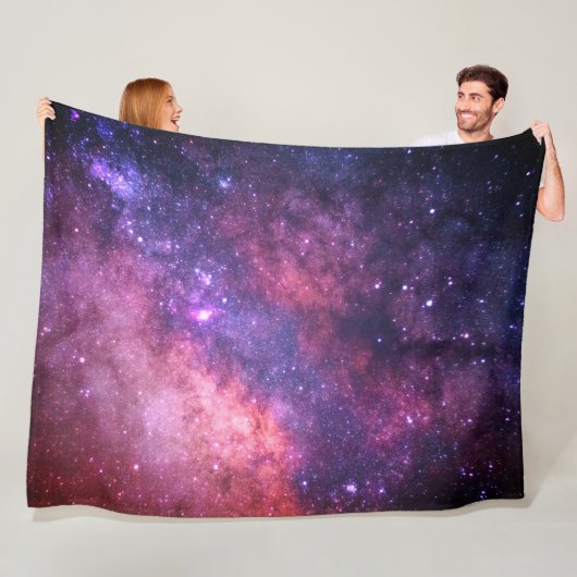 Galaxy Buiten ruimtecentrales sterren Fleece Deken (In situ)