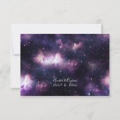 Galaxy Buitenruimte op maaltijden RSVP Kaartje (Achterkant)