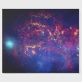 Galaxy Buitenspace Sky Stars Celestial Blue Cadeaupapier (Vlak)