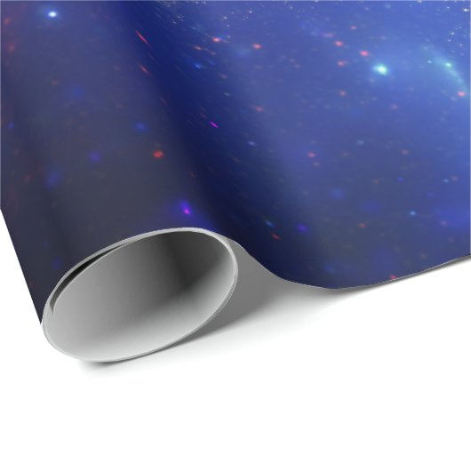 Galaxy Buitenspace Sky Stars Celestial Blue Cadeaupapier (Rol Hoek)