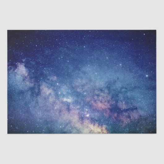 Galaxy Buitenspace Sky Stars Celestial Blue Tissuepapier (Voorkant)