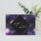 Galaxy Buitenspatie met maaltijdkaart RSVP (Staand voorkant)