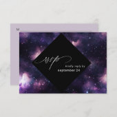 Galaxy Buitenspatie met maaltijdkaart RSVP (Voorkant / Achterkant)