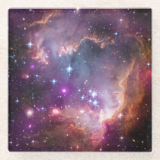 Galaxy Buitenspatie sterren Interstellaire nevel Glazen Onderzetter (Voorkant)