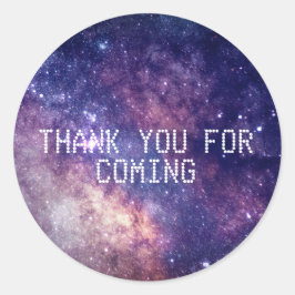 Galaxy Buitenspatsterren Starry Dank u Ronde Sticker