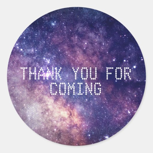 Galaxy Buitenspatsterren Starry Dank u Ronde Sticker (Voorkant)