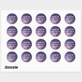 Galaxy Buitenspatsterren Starry Dank u Ronde Sticker (Vel)