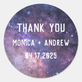 Galaxy Buitenspatsterren Starry Dank u Ronde Sticker