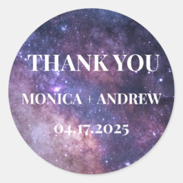 Galaxy Buitenspatsterren Starry Dank u Ronde Sticker
