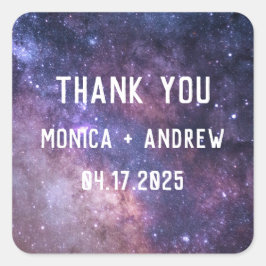 Galaxy Buitenspatsterren Starry Dank u Vierkante Sticker