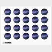 Galaxy Buitenspatsterren Starry Hartelijk dank Ronde Sticker (Vel)