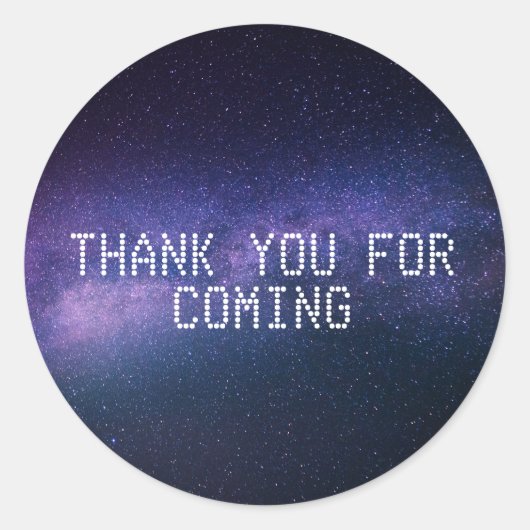 Galaxy Buitenspatsterren Starry Hartelijk dank Ronde Sticker (Voorkant)